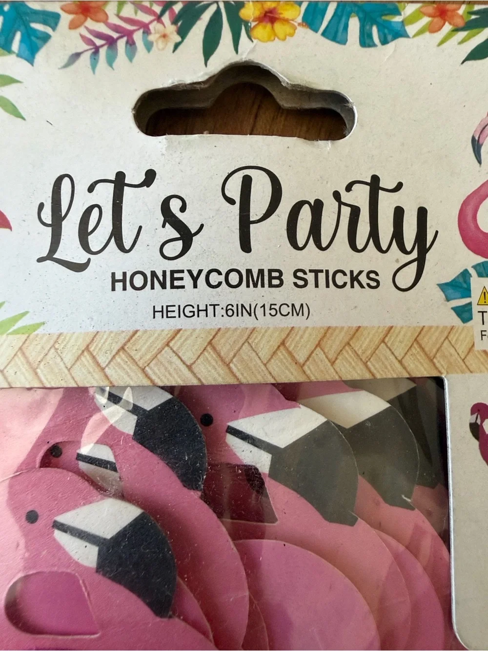 Let’s Party Pink Flamingo Cocktail Picks - Pack of Honeycomb Sticks